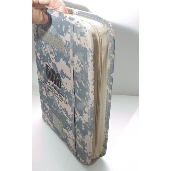 National Guard Large Zipper Binder Digital Camouflaged Organizer notebook camo - Picture 7 of 8